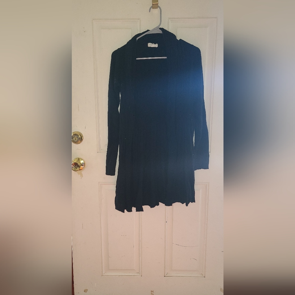 Long black cardigan